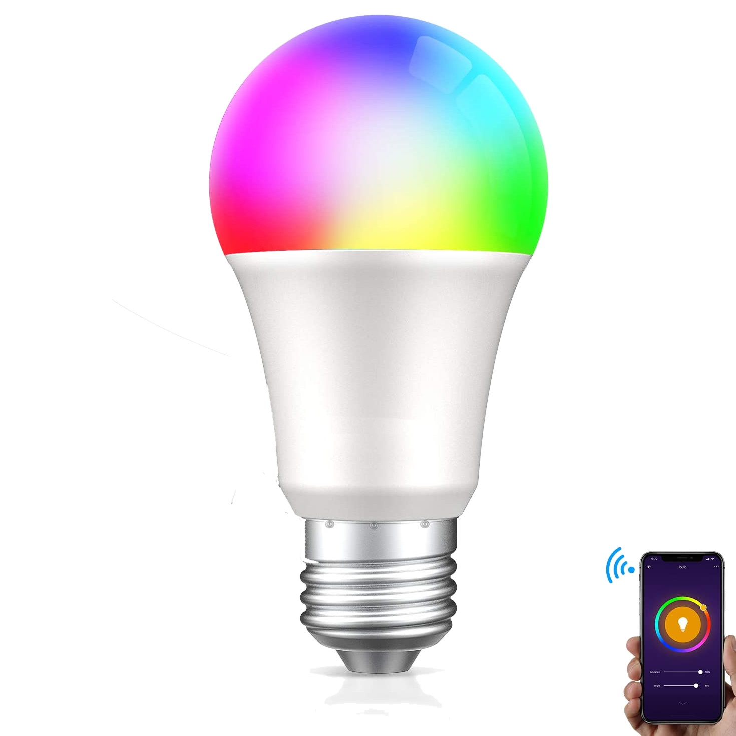 2Pcs E14 Multicolor RGB LED Luces 9W=90W Equivalente 900LM L/ámpara WiFi Ahorro de Energia Smart Light Bulb Compatible con Alexa//Google Home//Smart Life Bombilla LED Inteligente WiFi
